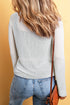 Ribbed Knit Bell Sleeve V-Neck Button Front Cardigan Sweater